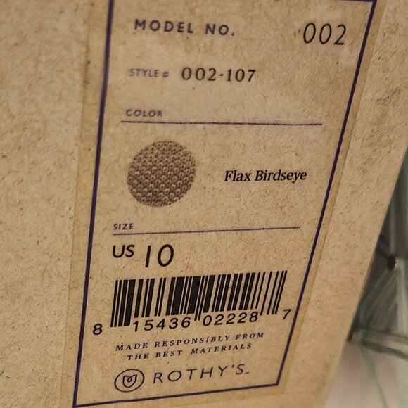 Rothy's The Point "Flax Birdseye" Flats. NIB. Size 10 - Picture 3 of 11